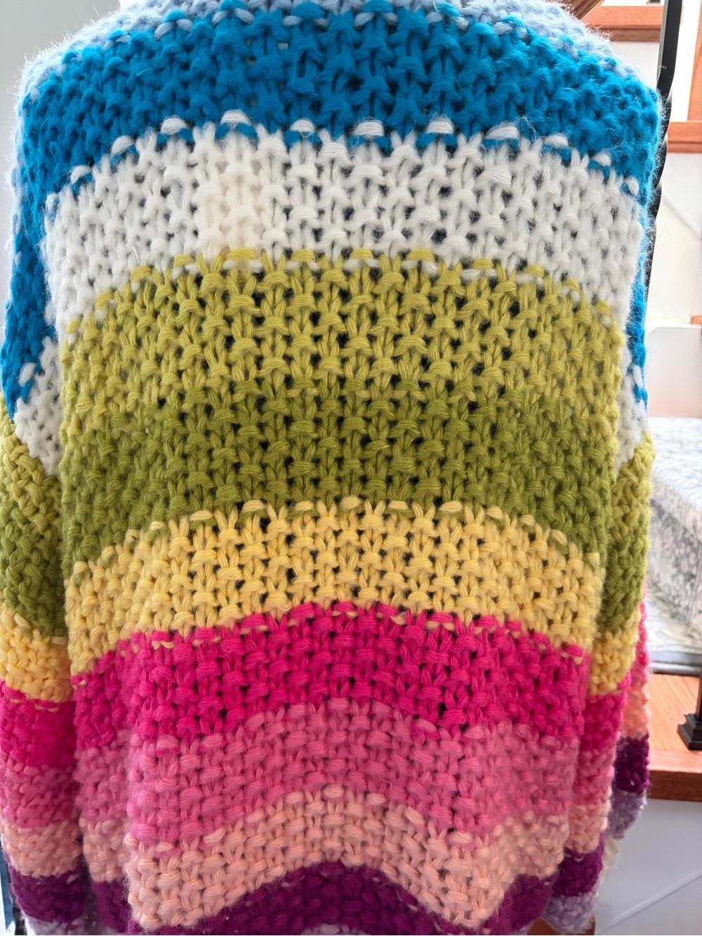 NWT Colorblock Striped Open Front Cardigan - Picture 3 of 4
